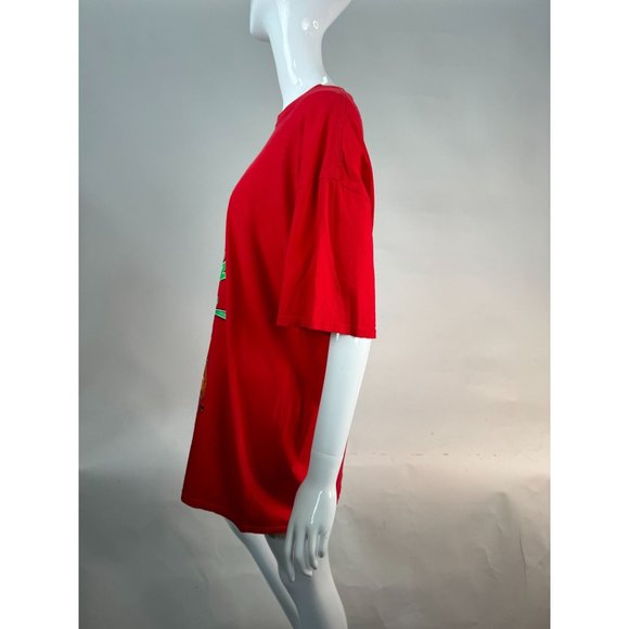 DEC 25TH Merry Christmas Cat Tree Ugly TShirt Contest XL RED COTTON - Picture 6 of 16